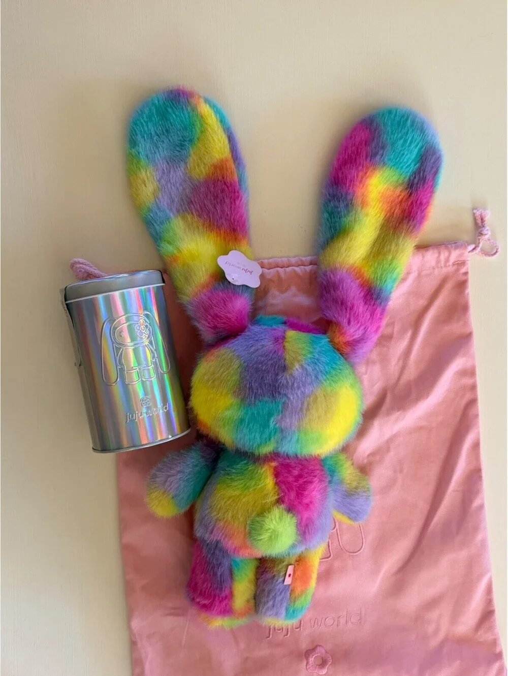 CJ Hendry Hong Kong Juju World - Bold Rainbow JUMBO & Yellow Bunny (2 for 1)